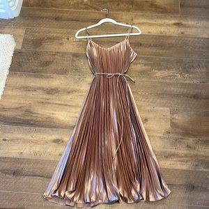 Metallic midi dress